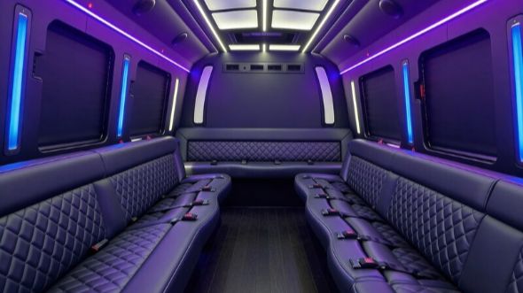 18 passenger party bus interior