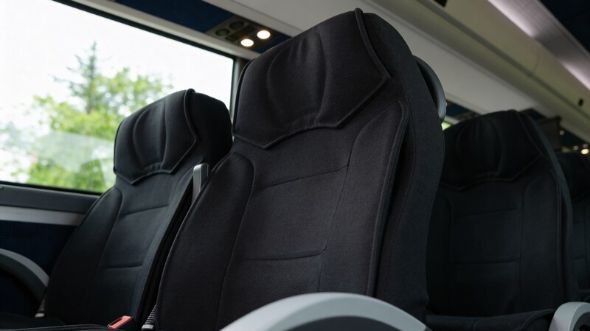 50 passenger charter bus inside